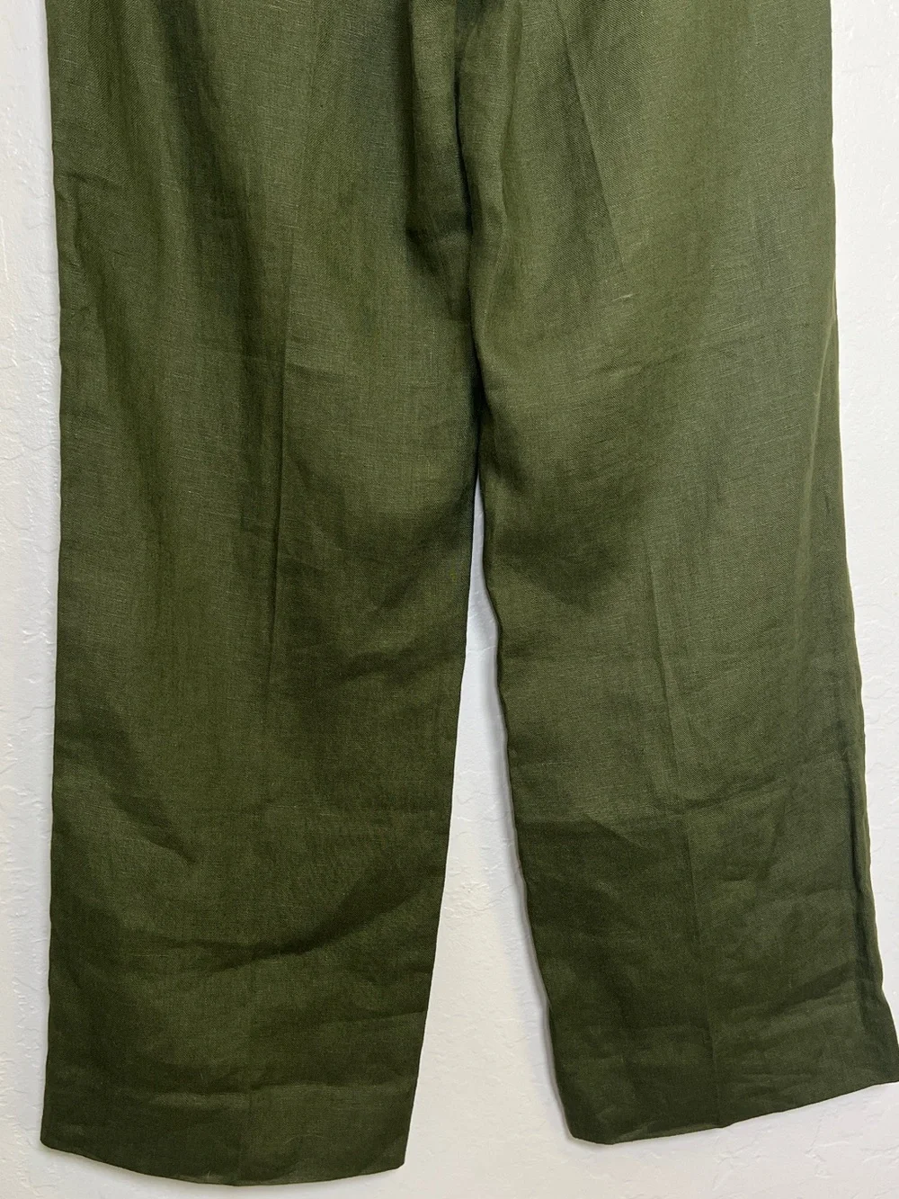 BANANA REPUBLIC Women’s Size 4 Camo Green Palma Straight-Leg Linen Pant